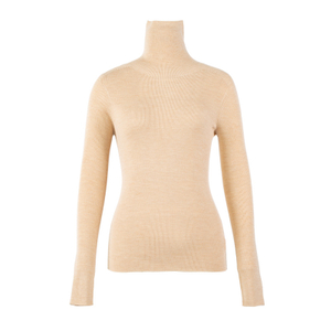 OEM Custom New Autumn Winter Slim 100% Wool Turtleneck Knitted Sweater for Women