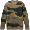 Custom LOGO OEM & ODM Mohair Jacquard Pullover Knit Crew Neck Knitwear Winter Knitted Sweater for Men