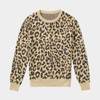 OEM Custom Factory Knitwear Women Ladies Knitted Leopard Print Jacquard Pullover Sweaters 