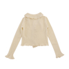 OEM Factory Custom White Leaf Sleeves Women Ladies Short Knit Sweater Cardigan