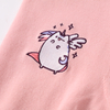 Spring Autumn OEM Custom Pink Short Sleeve O-neck Printed Women Ladies Pullover Knit Sweater