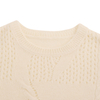 Fall Winter OEM Factory Custom Long Sleeve 100% Wool Crewneck Women Pullover Knit Sweater