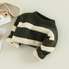 OEM Factory Custom Autumn Winter Crewneck Striped Knitted Baby Kids Boy Pullover Sweater