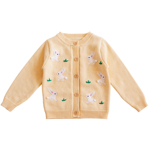 OEM Factory Custom kids Baby Sweater Cardigan Knit Spring Long Sleeve Cardigan Sweater for Baby Girl