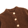 Autumn Winter OEM Custom Solid Brown Long Sleeve Wool Women Top Knit Sweater Cardigan