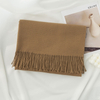 Fall Winter OEM Factory Custom Designer Long Wool Cashmere Women Ladies Knit Scarf