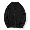 OEM Custom New Simple Loose Solid Color Long Sleeve Casual Knitted Sweater Cardigan for Men
