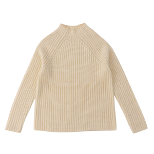Fall Winter OEM Factory Custom Long Sleeve Beige Women Pullover Knit Sweater