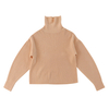 Fall Winter OEM Factory Custom Cotton Long Sleeve Women Short Pullover Knit Sweater