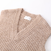 OEM Factory Custom Women V-Neck Knit Sleeveless Pullover Sweater Top Vest 